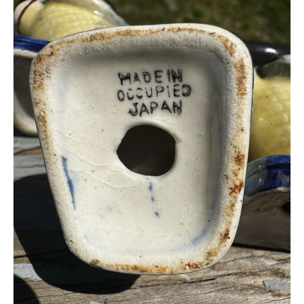 Lot of 6 Vintage Occupied Japan Duck Salt Pepper Shakers Ceramic Hand Painted